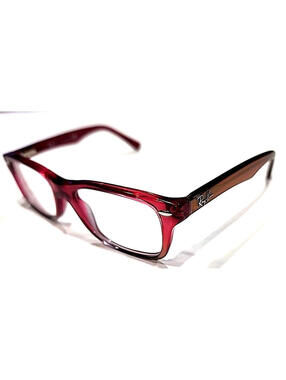 Ray Ban Jr RB1531 3648 Small Girls Red Fade Oval Eyeglasses Frame 46-16 125